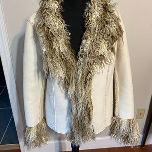 International concepts INC faux fur jacket Sz L